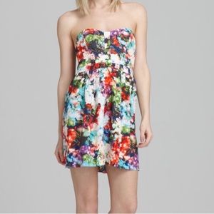Parker Strapless Floral Dress Size XS